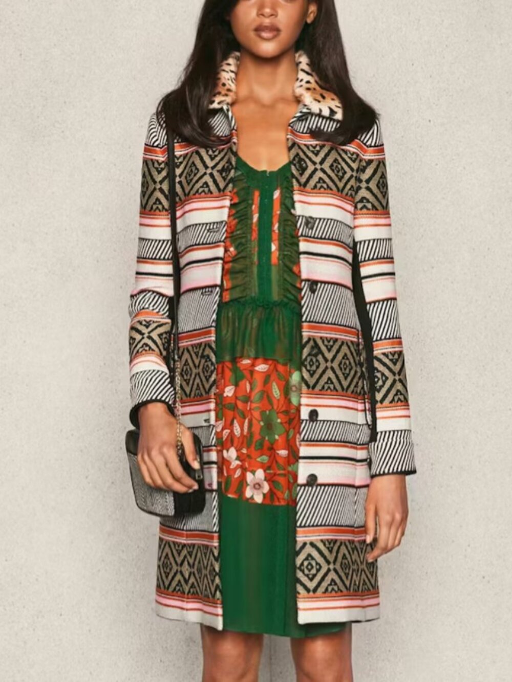 Diane Von Furstenberg Knit Fall Coat Jacket Authentic Size 6 Vogue Feature